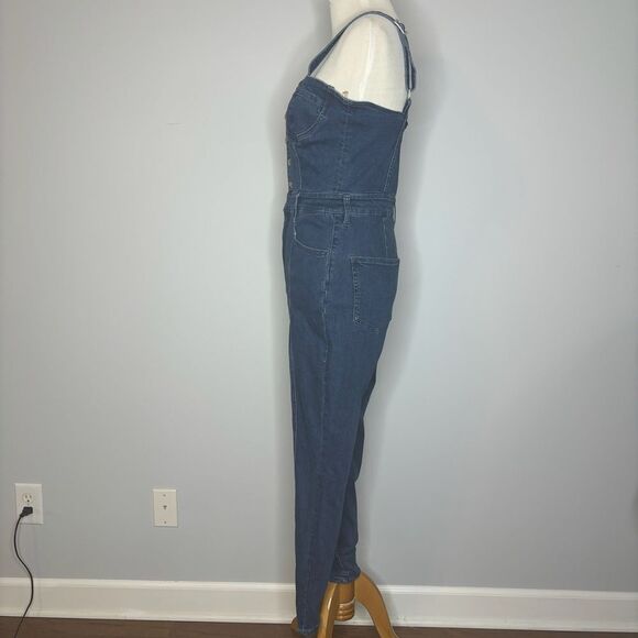 Guess- Denim Button Up Jumpsuit - Picture 2 of 4